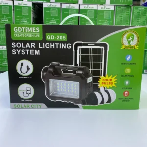 Lampara Solar con Bombillos x4 GD 206 Lampara Solar con Bombillos x4 GD 206