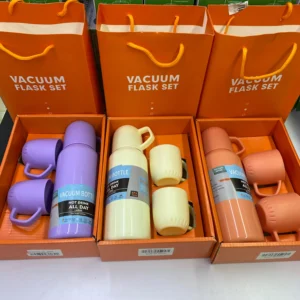 Termo Vacuum Flask Set x3 Rosado – Morado – Beige Termo Vacuum Flask Set x3 Rosado - Morado - Beige